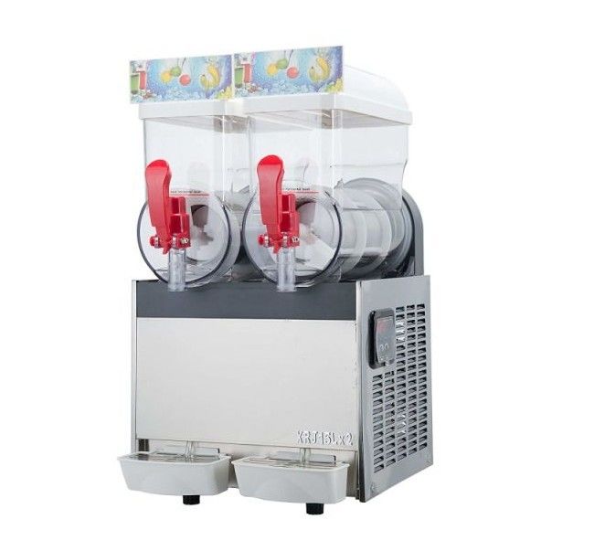 Zwei Schüssel-Eis-Schlamm-Maschine Smoothie-Maschine mit kühlerem System für Restaurant